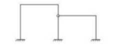 图示所示刚架，假定忽略所有杆件的轴向变形，按位移法求解时，有____个独立的角位移未知量和____个